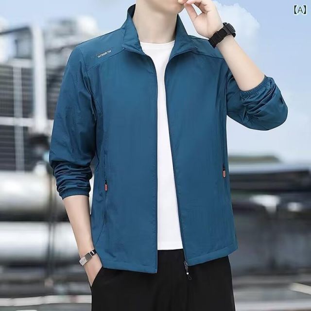 種類16：M 80/D：ダークグレー メンズ ファッション 服 用 オシャレ シンプル 大人 かっこいい ストリート 夏コーデ トップス  日焼け防止 薄手 ジャケット コートスキン 日焼け防止 