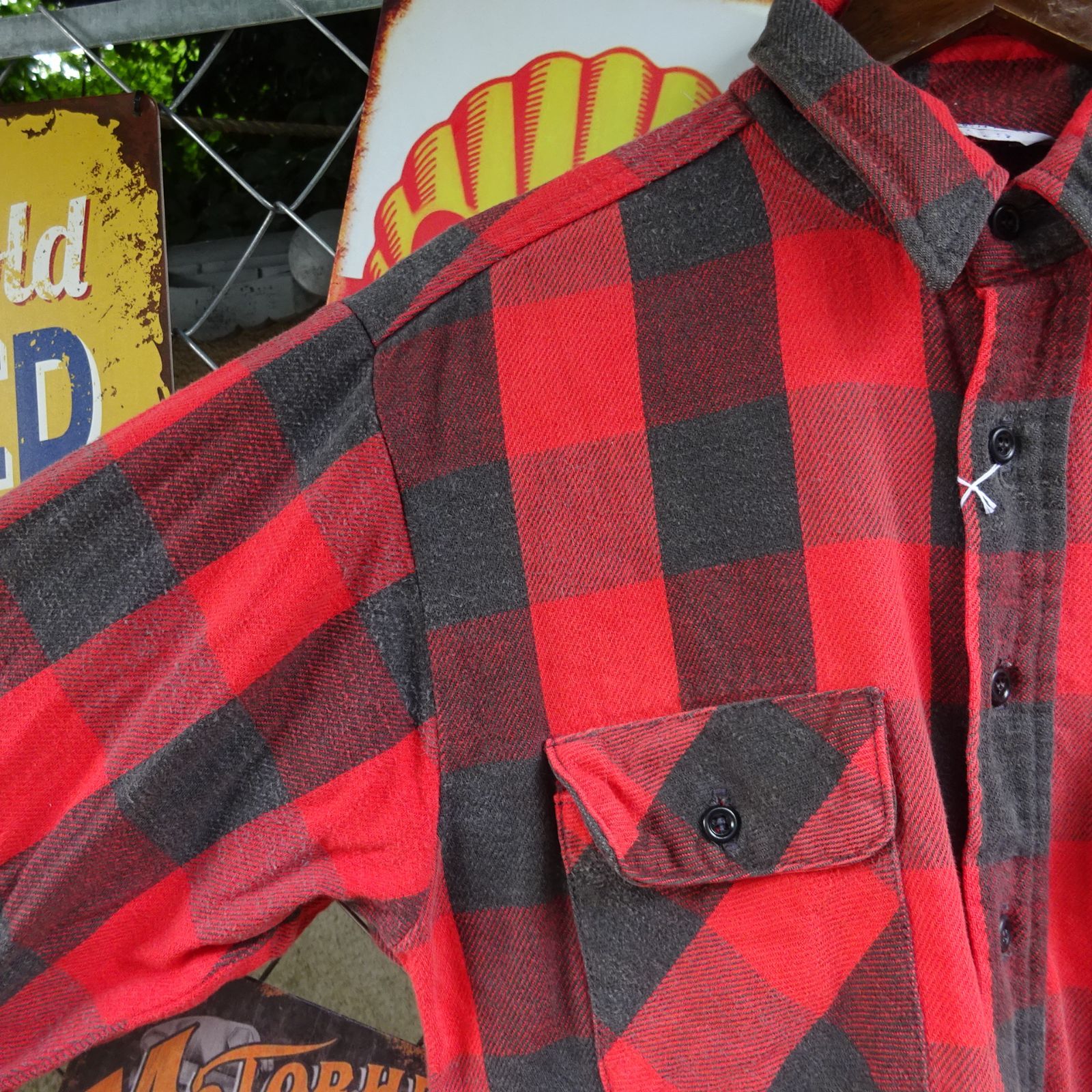 チェック柄ネルシャツ　five brothers FIVE BROTHER ファイブ ブラザー ネルシャツ USA製 L 相当 長袖