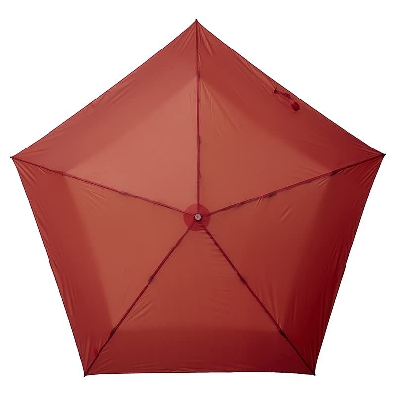 100%新品,得価 マジカルテック 超軽量 65g 折りたたみ傘 手開き 簡単開閉 雨傘 無地 プレーン 直径80cm メンズ レディース 軽い 親骨50cm 10255 レッド 1