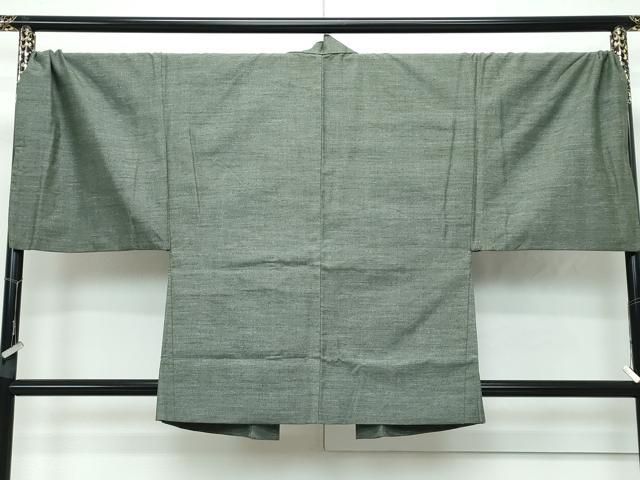 平和屋本店□極上 男性 結城紬 アンサンブル 杢 キングサイズ 逸品