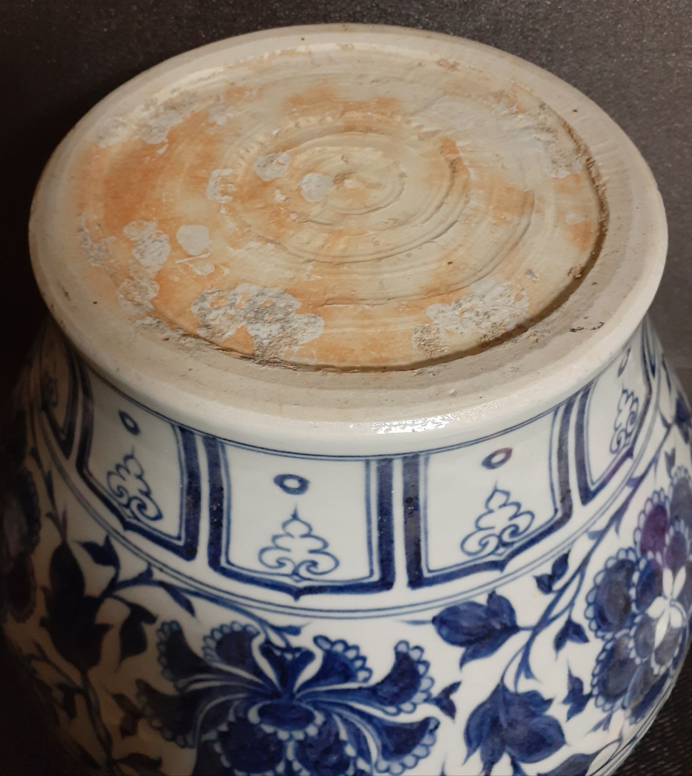 【名品❗️】中国古美術　中国古陶磁器　古玩　清代　古染付青華　花に卍文に蝶図兜皿