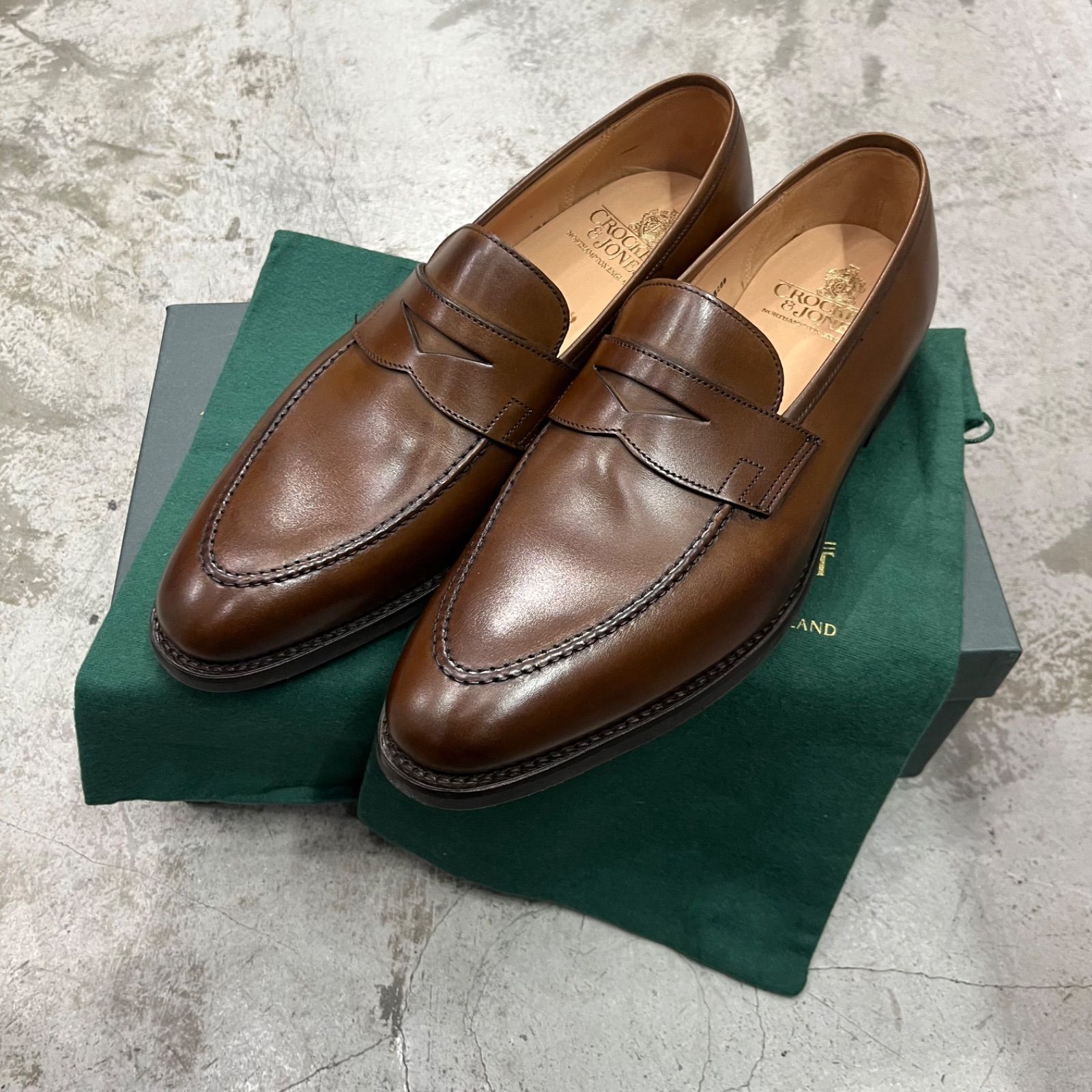 ♥品 CROCKETT-JONES SYDNEY シドニー ペニーローファー コインローファー 革靴 短靴 レザーシューズ クロケット-ジョーンズ ペニーローファー クロケットアンドジョーンズ 5351 14 Dブラウン 8 1|2 89169A3