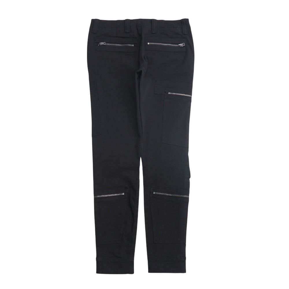 【人気☆LRL RALPH LAUREN】黒　コットンパンツ　サイズ4 ローレンジーンズラルフローレン コットンパンツ ストライプ柄