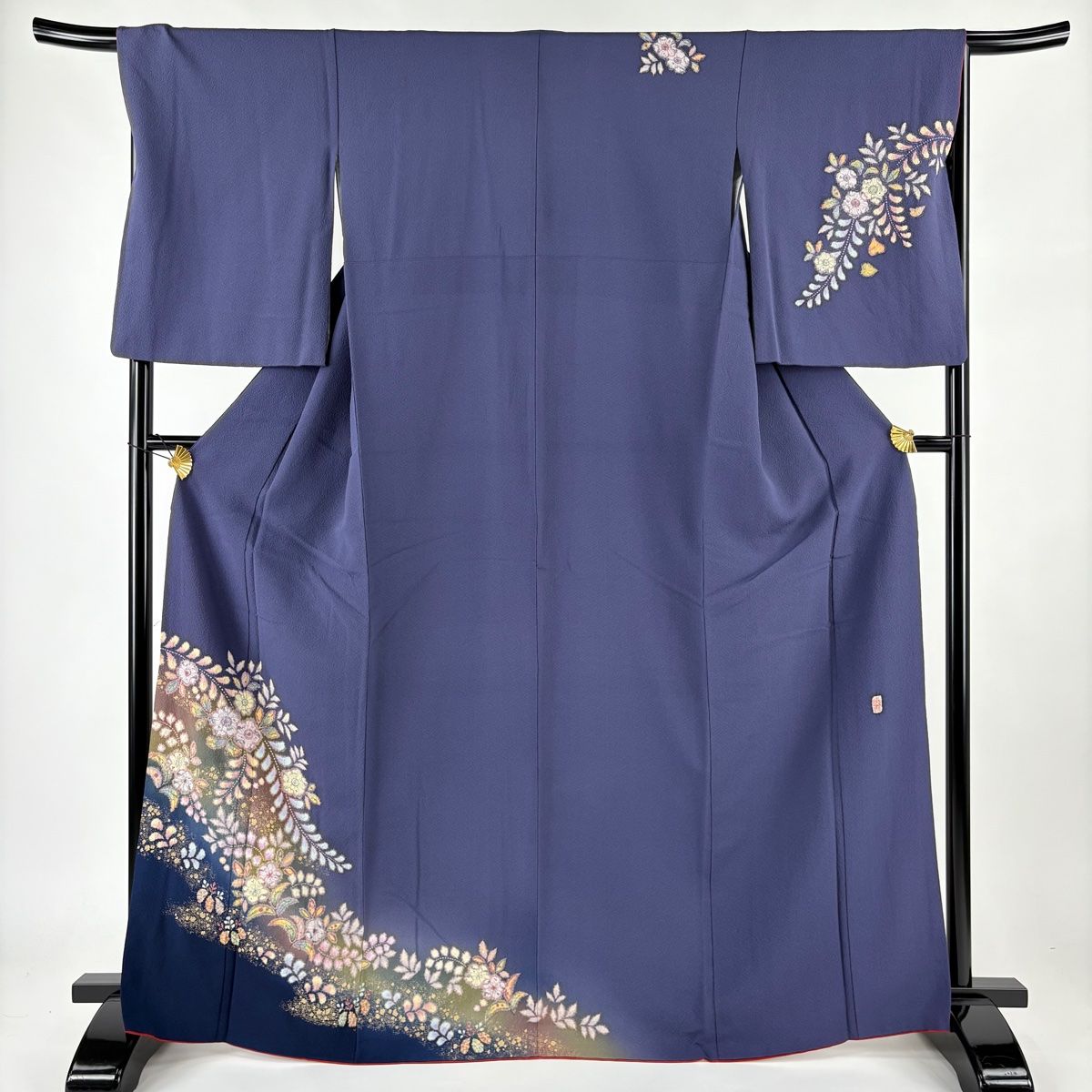 付下げ 身丈167cm 裄丈66.5cm M 袷 翠山工房 やまと 落款 辻が花