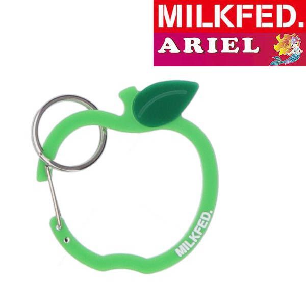 再販 カラビナ キーホルダー ミルクフェド MILKFED APPLE CARABINER 103231054008 キーリング アップル 緑  グリーン 黄緑 りんご リンゴ 林檎 バッグチャーム キーチェーン ブランド 可愛い おしゃれ milkfed