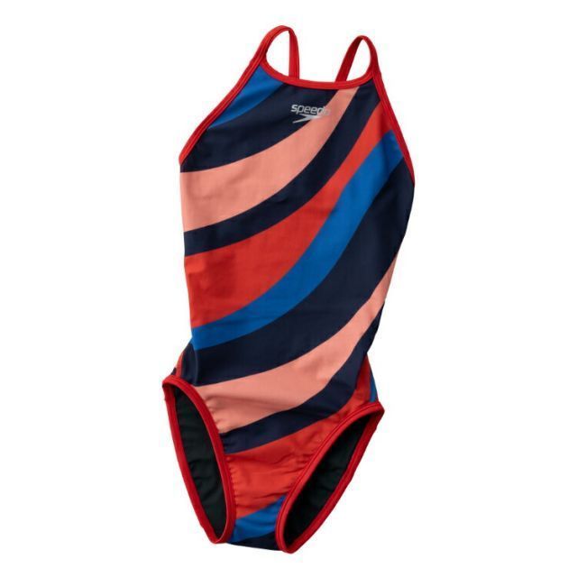 speedo スピード RAINBOW T-SUIT レッド 130サイズ STG02304 RE | スポーツ 運動 スポーツ用品 水着 スイムウェア キッズ ジュニア ガールズ ワンピース水着 トレーニング ジュニアスイマー 耐塩素性 4WAY