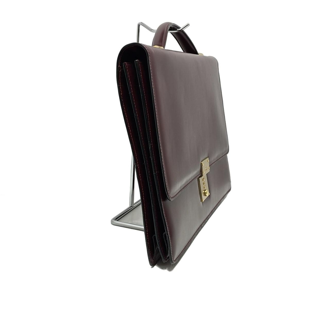 AIGNER アイグナー ビジネスバッグ - ボルドー 本体ロックナンバー 713 レザー