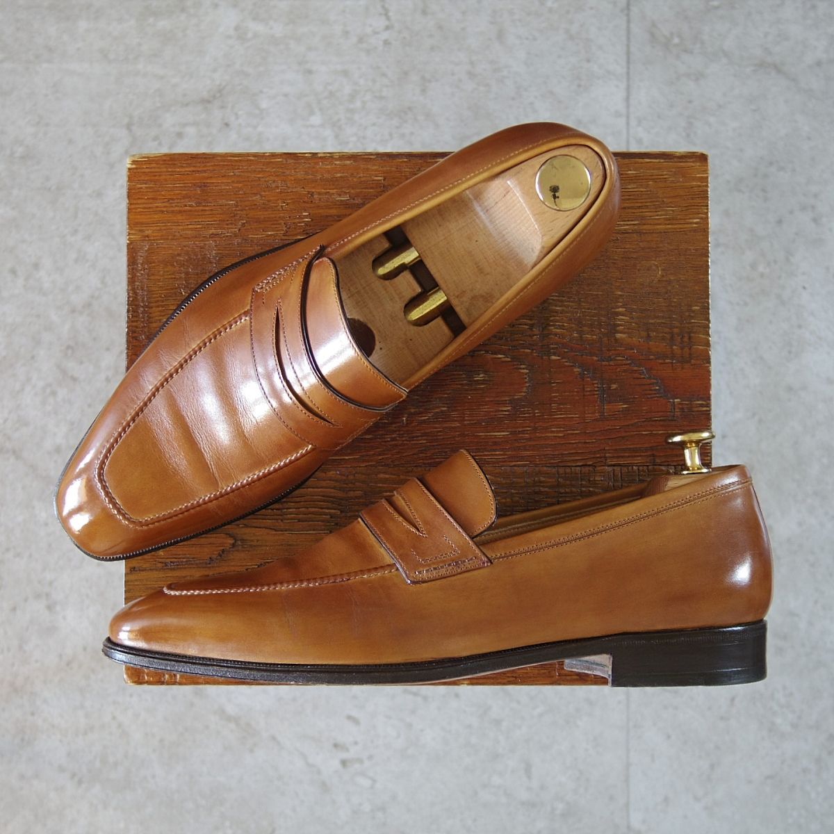 【美品】TANINO CRISCI タニノクリスチー ペニーローファー　23.5 TANINO CRISCI タニノクリスチー ローファー紺 36ハーフ／23.5cm MADE