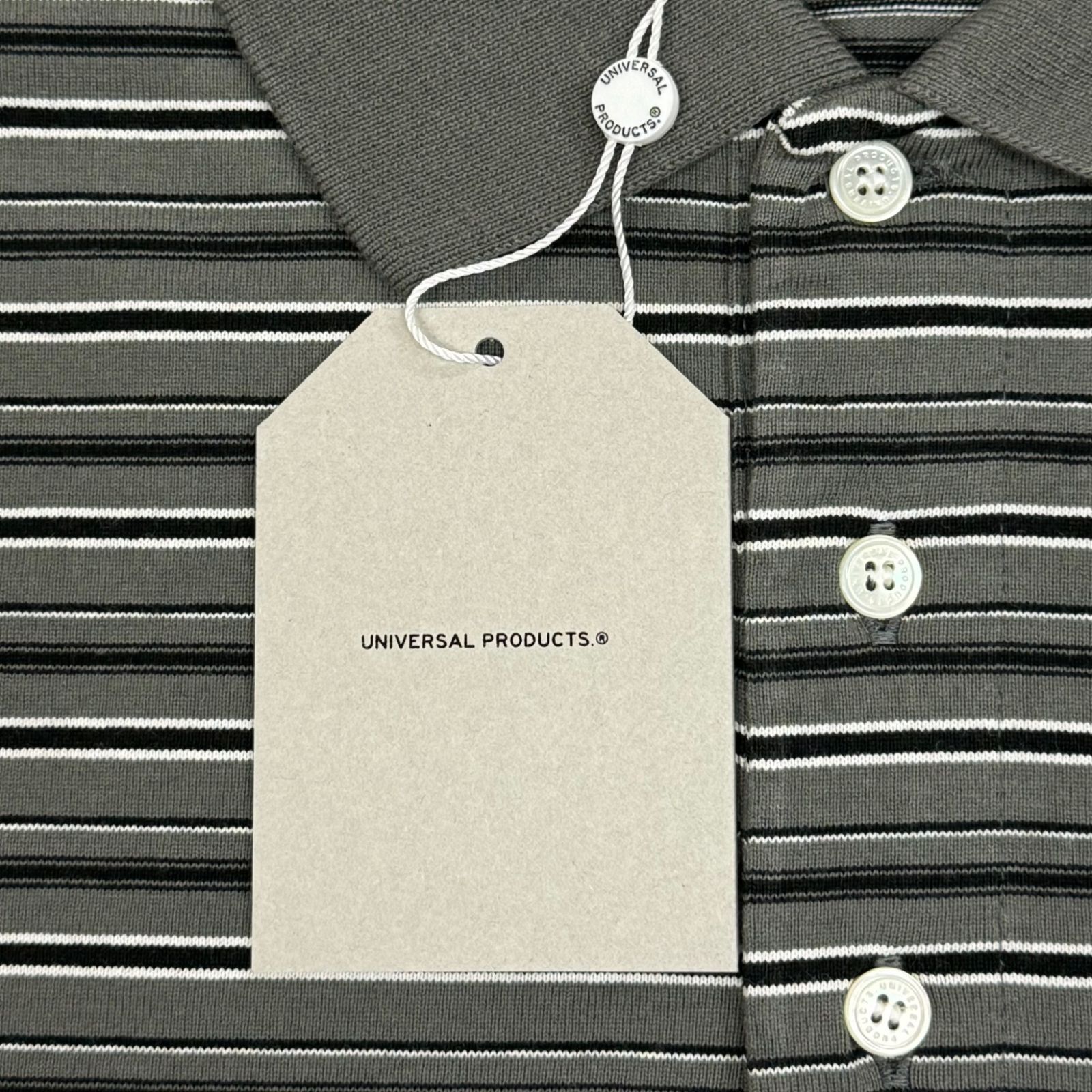 定価20900円 新品 UNIVERSAL PRODUCTS Multi Border S/S Polo Shirt 