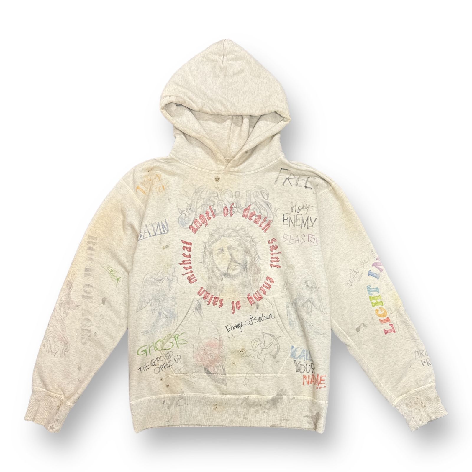 SAINT MICHAEL 20AW キリスト プリント スウェット フーディ パーカー 