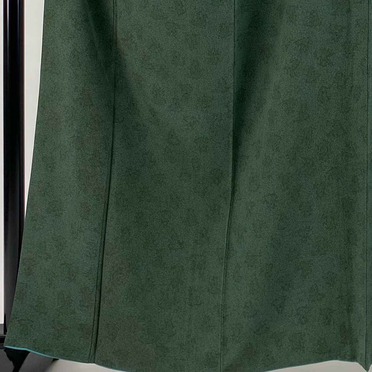 江戸小紋 身丈164cm 裄丈64cm M 袷 人間国宝 中村勇二郎 落款 雲中供養菩薩 草木染 緑 正絹 一つ紋
