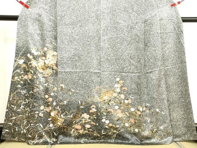 平和屋着物○訪問着 貝桶草花筏文 金彩 正絹 逸品 DAAV1155tw 平和