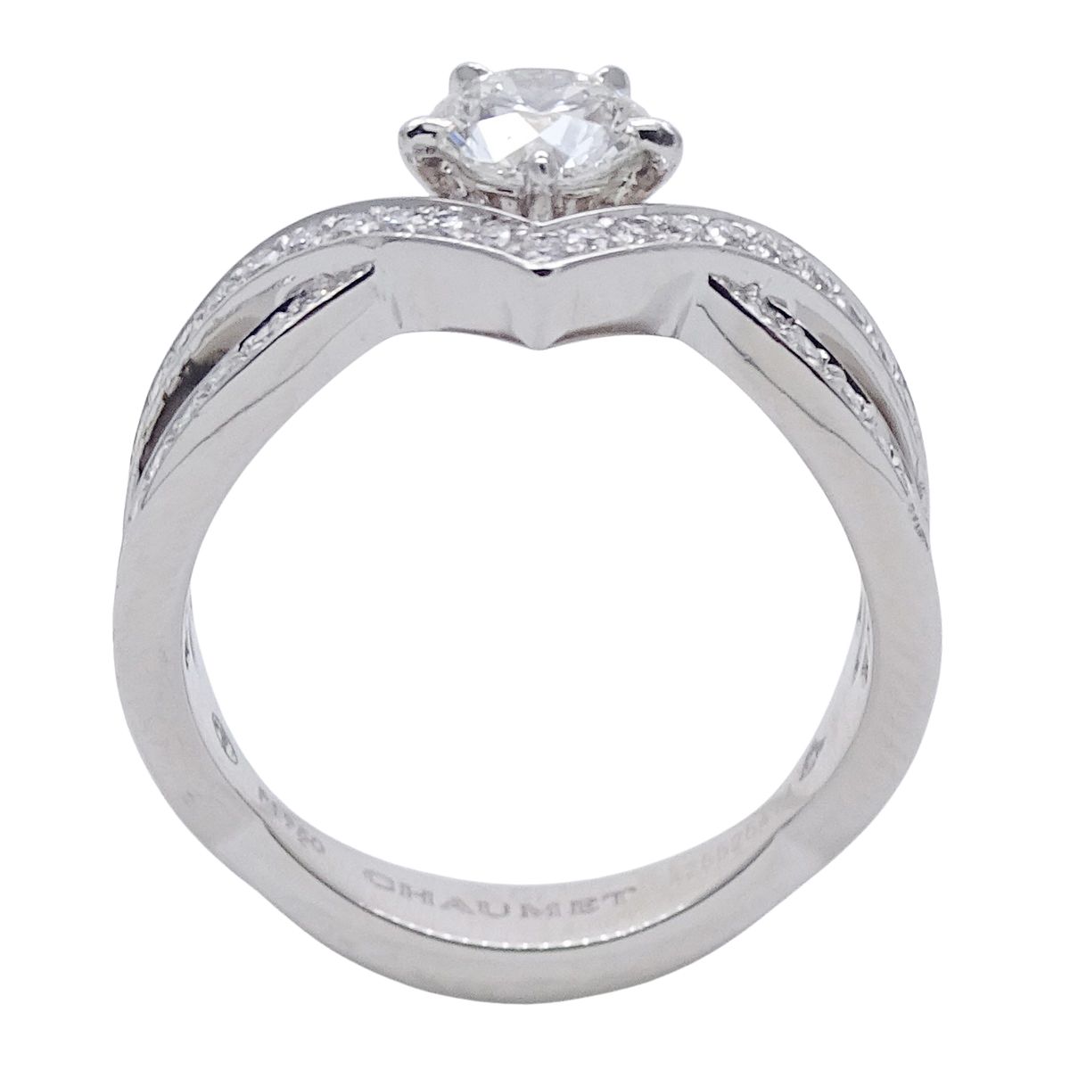 【極美品】□ショーメ リング　8号　プラチナ Pt950　CHAUMET　指輪 CHAUMET ショーメ Chaumet リング 指輪 8号 Pt950プラチナ