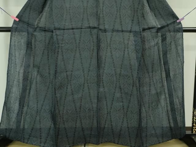 平和屋本店□極上 夏物 重要無形文化財 本場宮古上布 苧麻 菱文 三越