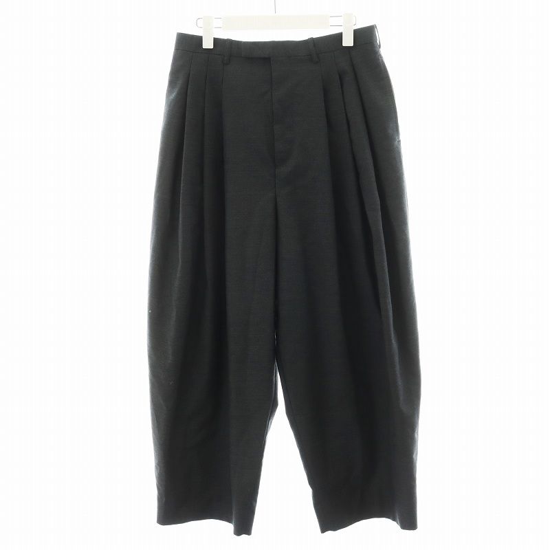 ラッドミュージシャン LAD MUSICIAN 3タックワイドスラックスパンツ 3TUCK WIDE SLACKS ウール 44 グレー 2219-552 |AN43