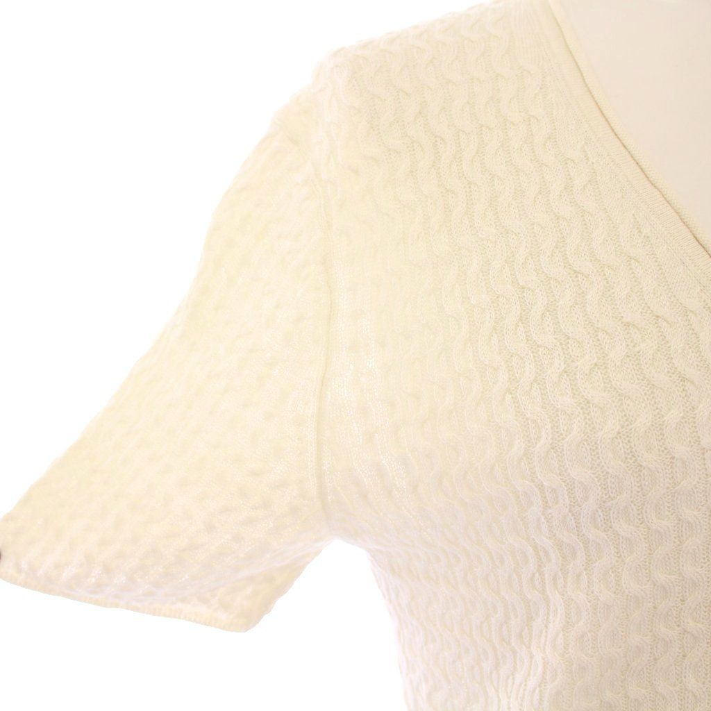 美品 24SS Theory セオリー Neo Sag Harbor Cable Vneck PO リネン 半袖 Vネック プルオーバー ニット カットソー 4101720 S ブラウン レディース 古着 中古 Theory - 美品 24SS Theory セオリー Neo Sag Harbor Cable