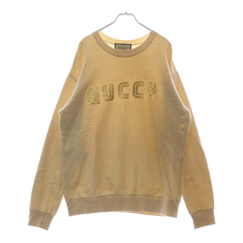 ミライグリッシュ　
DVD 15枚+ CD3枚　シール等　フルセット GUCCI (グッチ) 18SS クルーネック ロゴプリント ラメデザイン