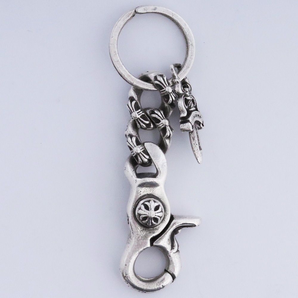 クロムハーツ キーリング ショート ファンシーチェーン 2リンク