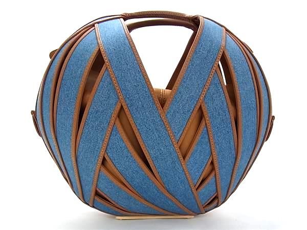 □極美品□ PERRIN PARIS ペランパリ パニエ デニム×レザー  