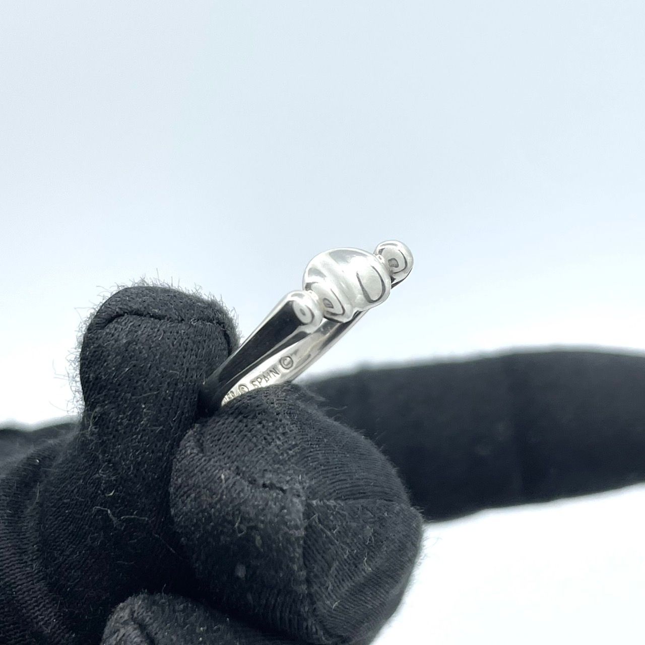 美品　ティファニー エルサペレッティ ビーン 約7号 SV925 リング 指輪 美品 TIFFANY&Co. ティファニー 指輪 リング ビーン 7号 エルサ