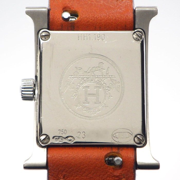 スクエア ホワイトシェル文字盤