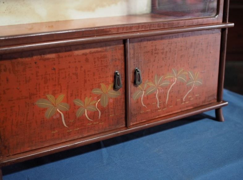 雅な昭和レトロガラスケース 昭和中期 古録展 品番S10787