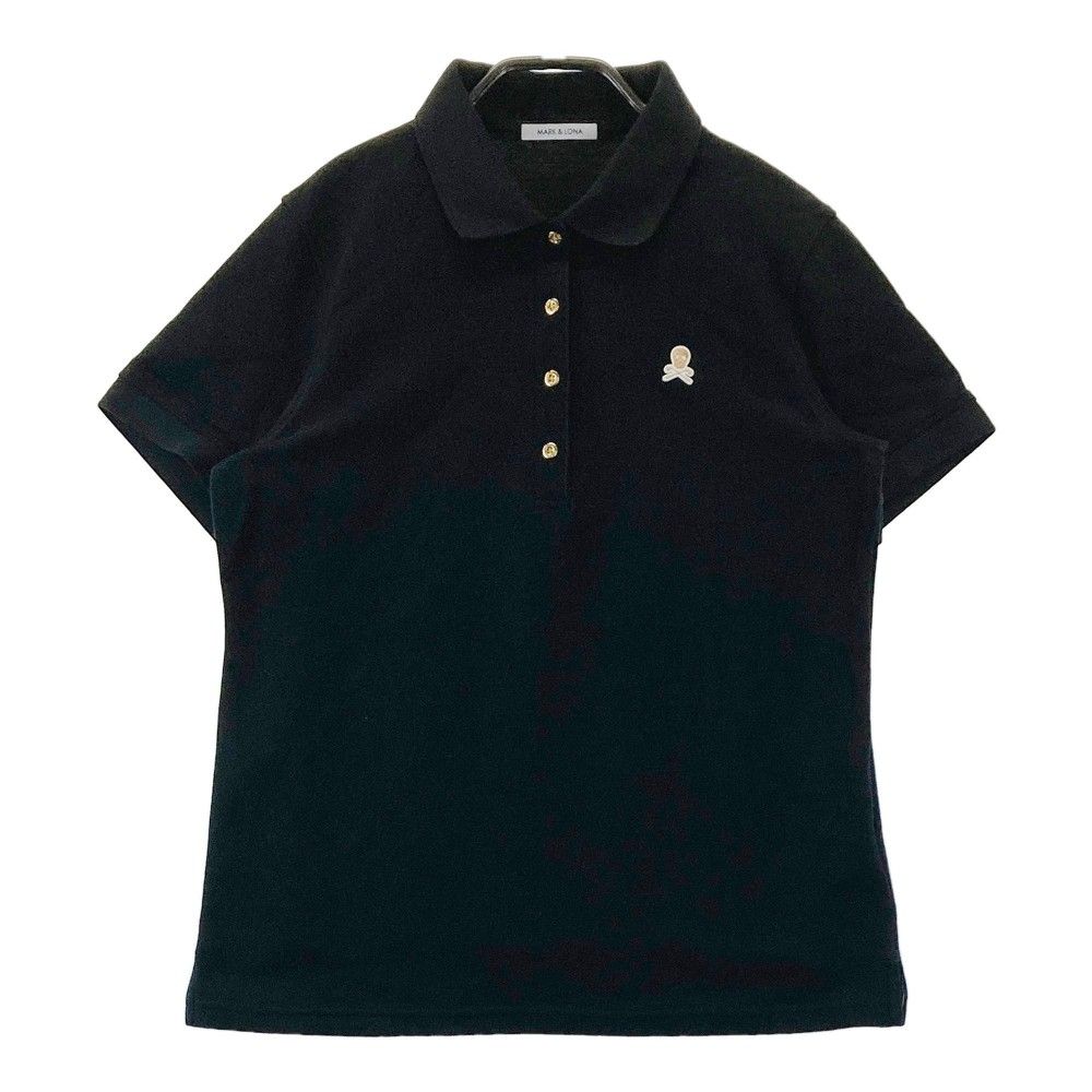 MARK&LONA マークアンドロナ　黒 ポロシャツ 半袖　ブラック　L 48 メンズ ゴルフ MARK&LONAマークアンドロナ半袖ポロシャツ L 黒