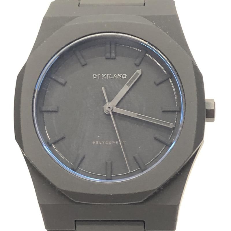 【】D1 MILANO Polycarbonate PCBJ10 腕時計 クオーツ 黒 箱あり ディーワンミラノ[91][240091392736]