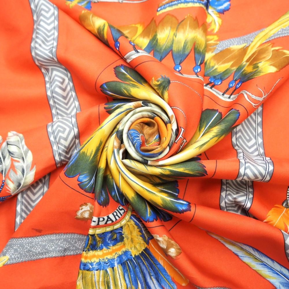 HERMES シルクスカーフ カレ90 チャレアーダ エルメス スカーフ カレ90