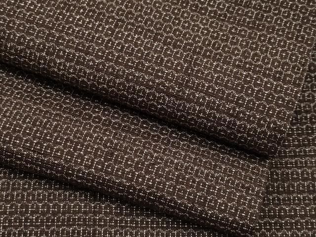 平和屋本店□極上 男性 結城紬 アンサンブル・角帯セット 100亀甲 総