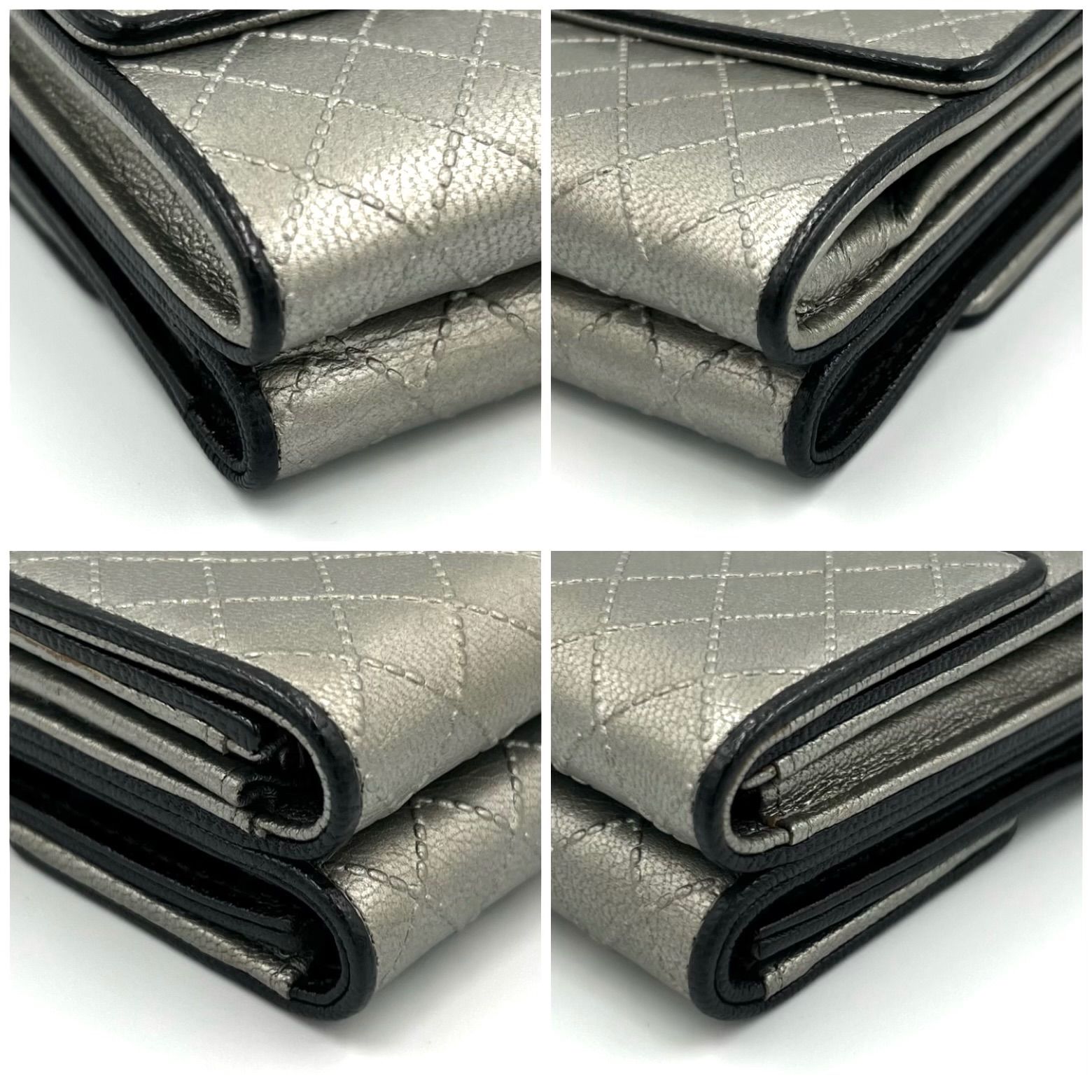 シャネル ビコローレ 長財布 ブラック ココマーク Wホック 三つ折