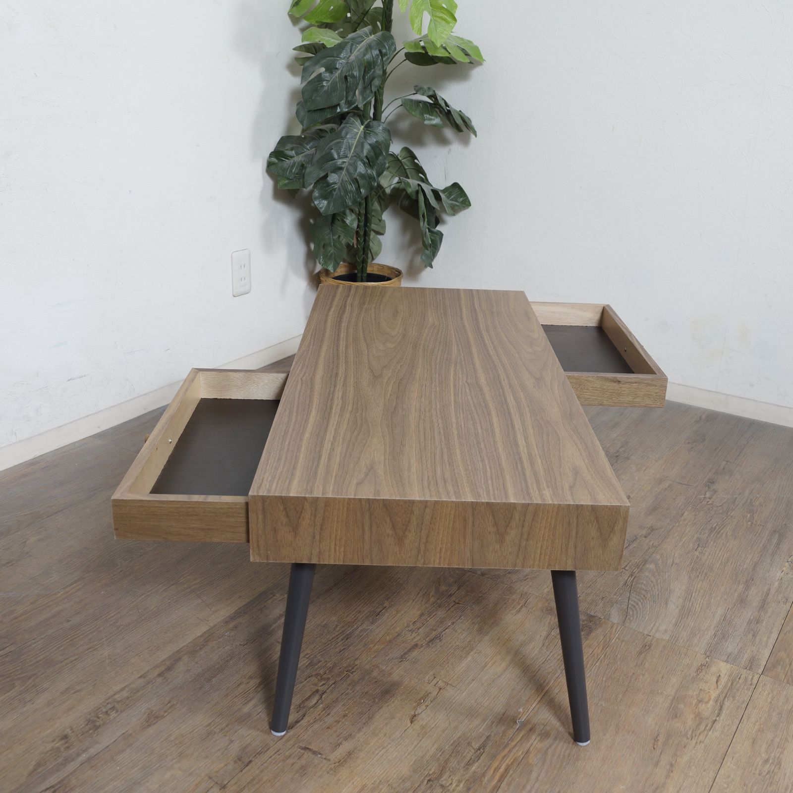 ローテーブル 両面引き出し付き