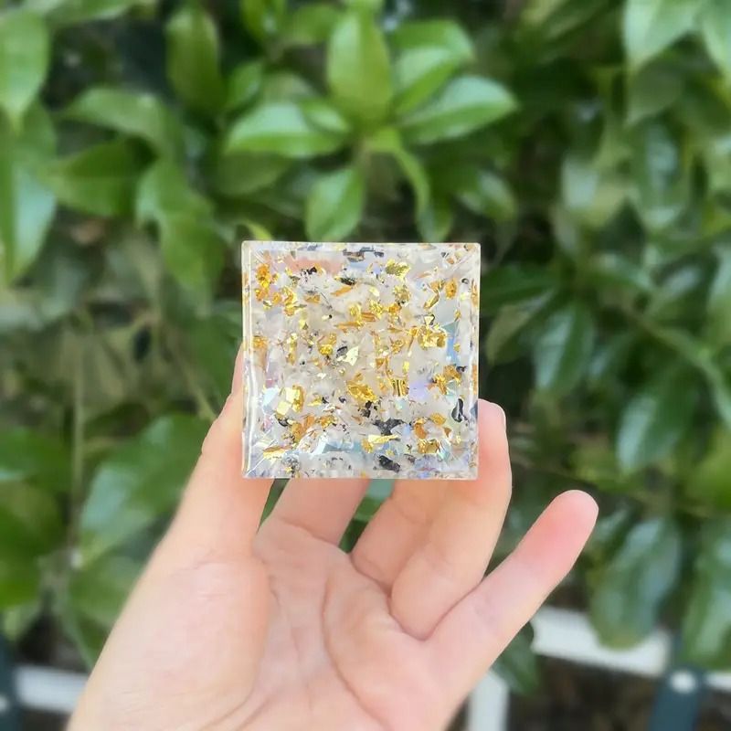 天然石 オルゴナイト ピラミッド 水晶 リアル 置物 パワーストーン