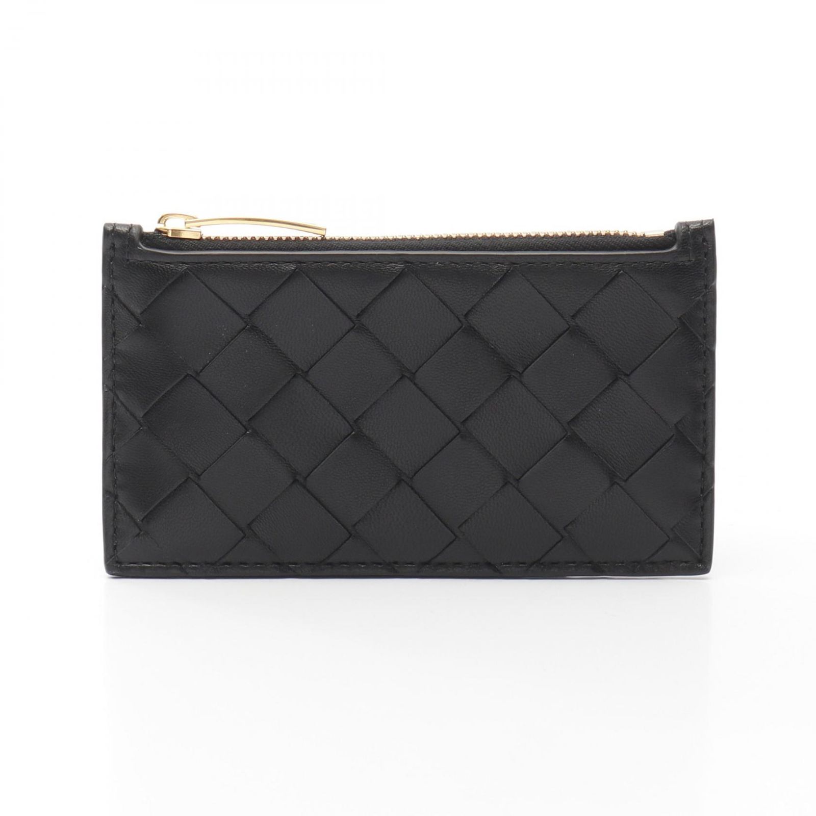 美品✨BOTTEGA VENETA 名刺入れ　ブラック　本革　イントレチャート ボッテガヴェネタ BOTTEGA VENETA カードケース 名刺入れ イントレ