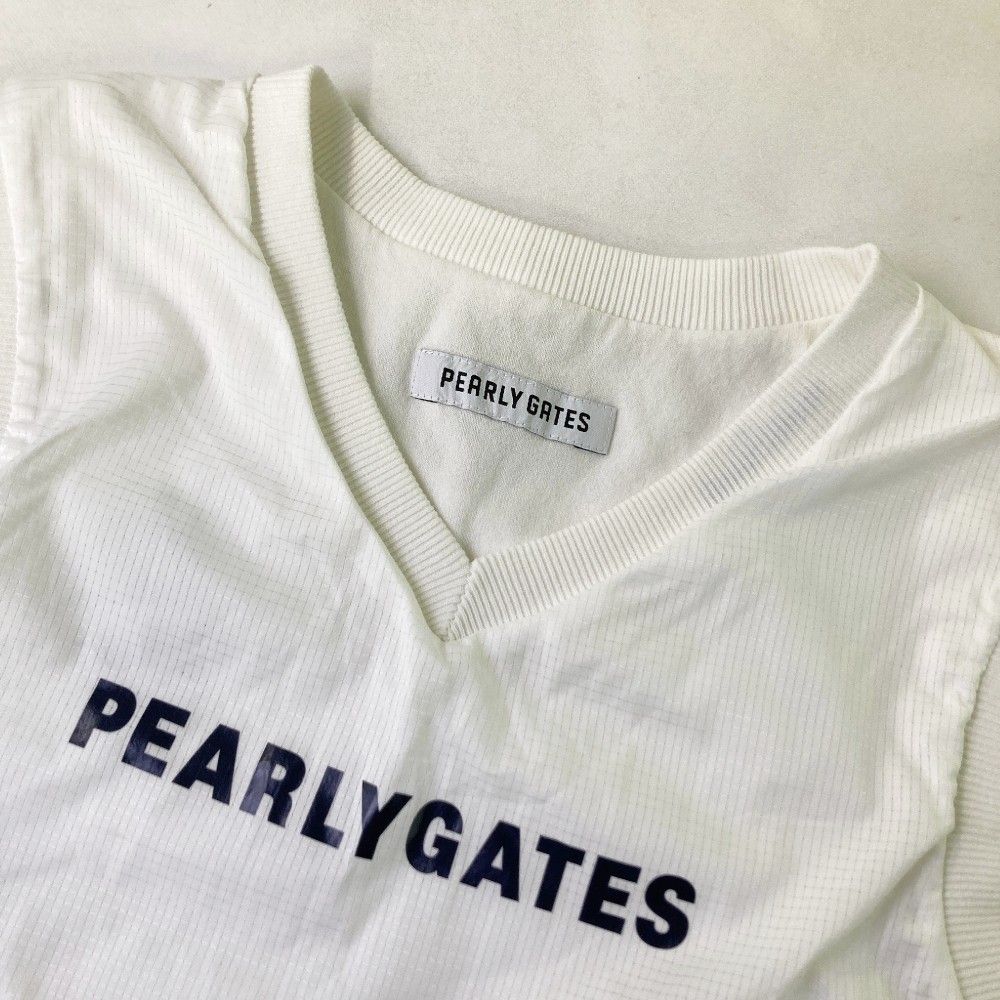 サイズ：2 PEARLY GATES パーリーゲイツ リバーシブルベスト ホワイト