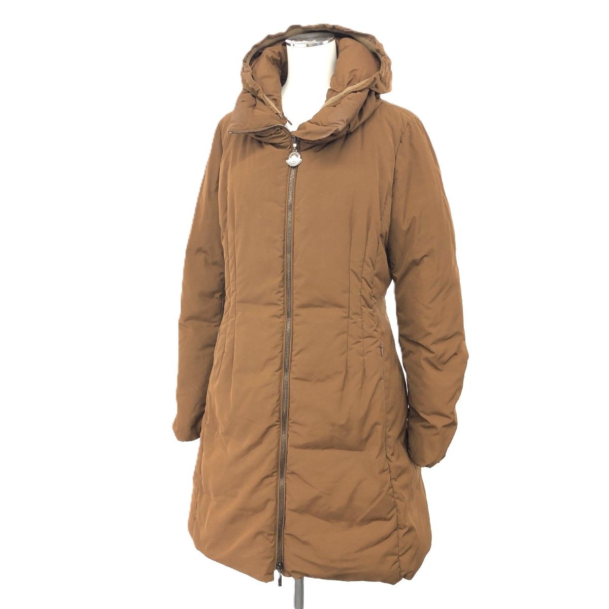 MONCLER ブラウン フード付き ダウンジャケット