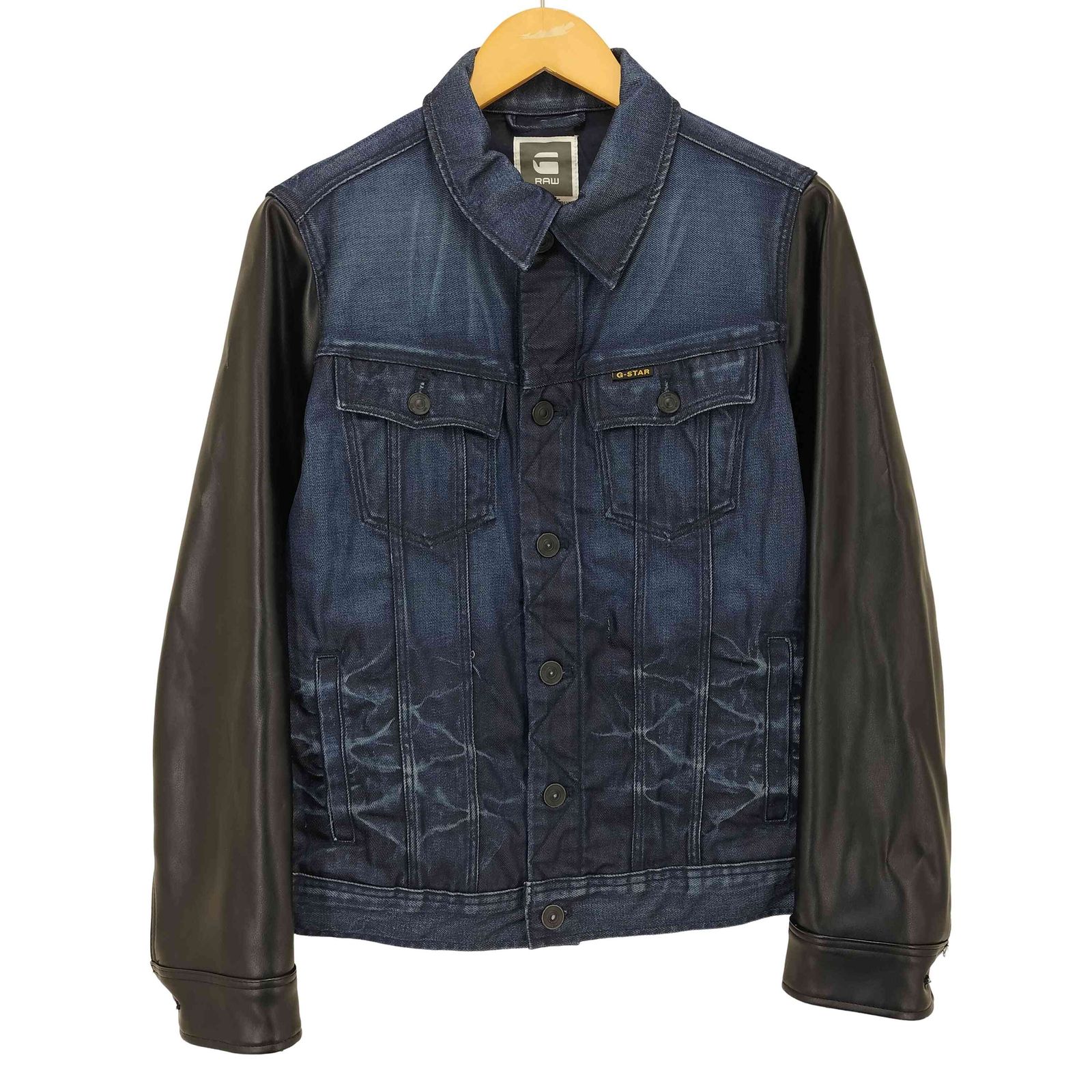 ジースターロー G-STAR RAW Slim Tailor Leather Sleeve Jacket 