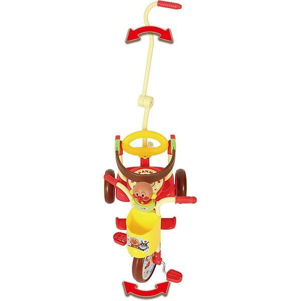 アウトレット】 アンパンマン 三輪車 SG規格 かじとり 手押し棒