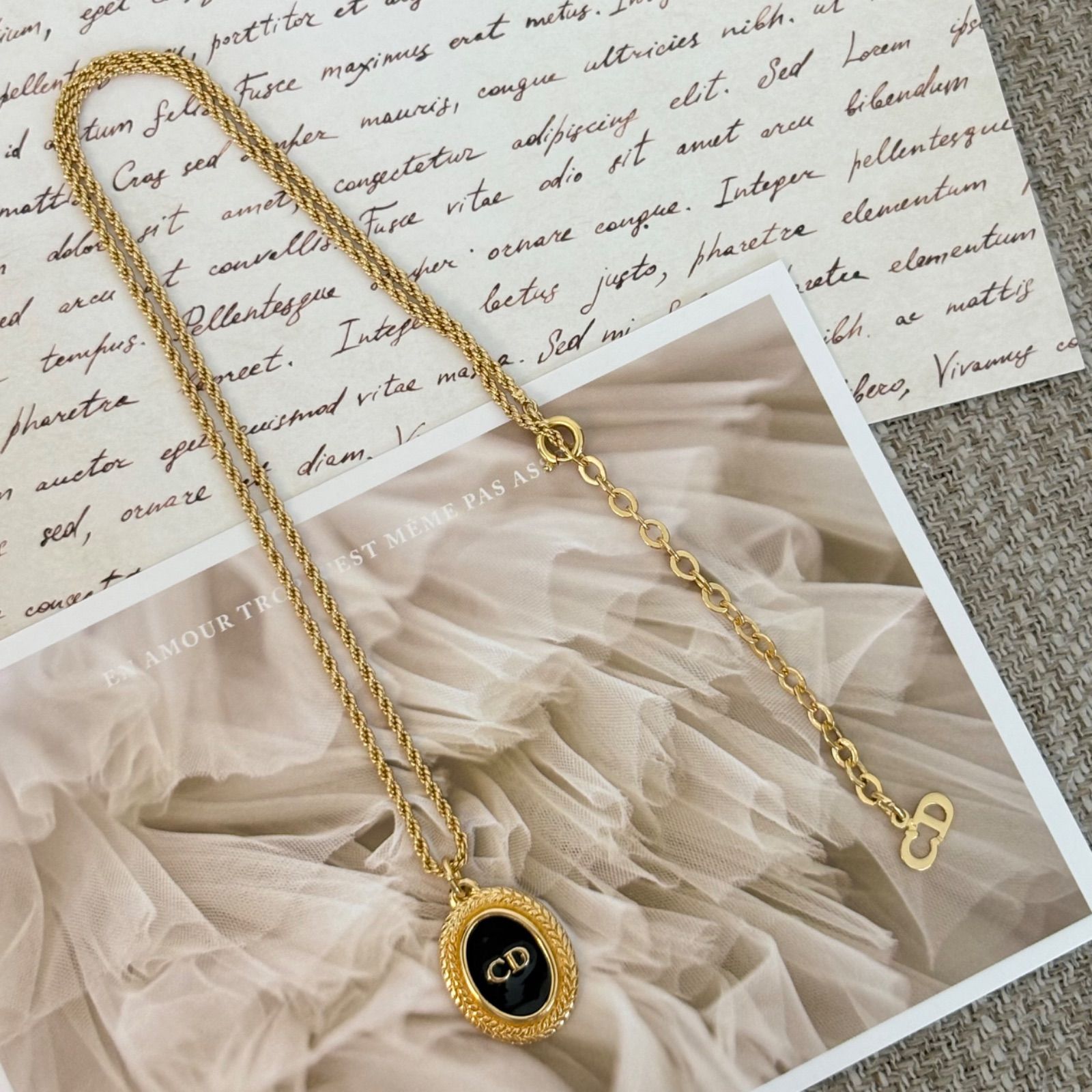 極美品　Christian Dior ネックレス　ゴールド 極美品】ChristianDior ネックレス スター ゴールド ロゴ 球