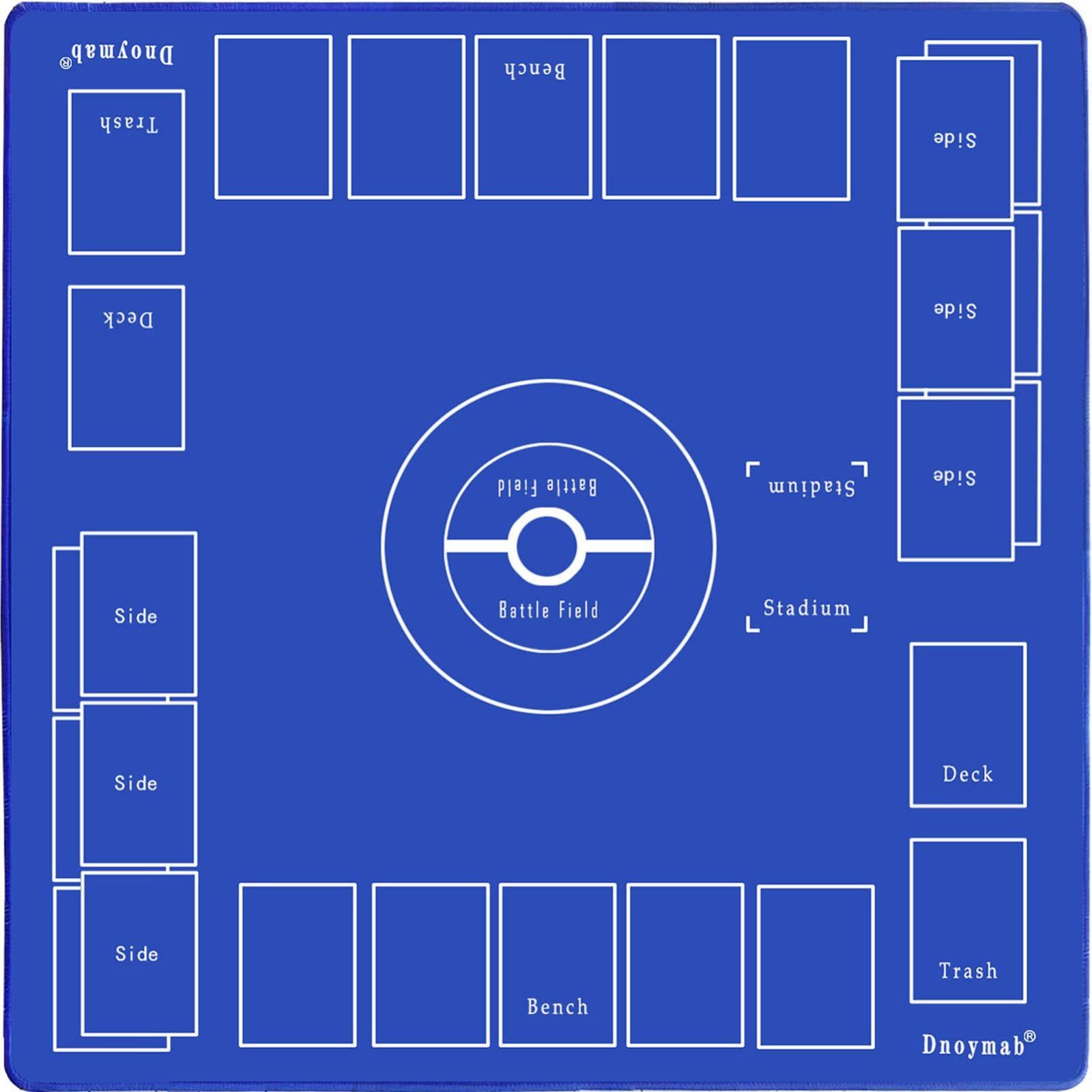 ポケモンカード に適用する ゲーム 厚さ3mm ラバー プレイマット プレイマット に適用する ポケカ フルサイズ プレイ， 2人用 滑り止め  Dnoymab 収納バッグ き 60×60cm（青い） - メルカリ