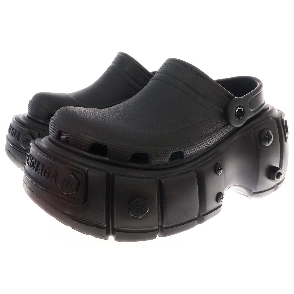 BALENCIAGA バレンシアガ 22SS ×CROCS HARDCROCS ×クロックス ハードクロックス ミュール サンダル ブラック 687397 BALENCIAGA (バレンシアガ) 22SS ×CROCS HARDCROCS クロックス ハード