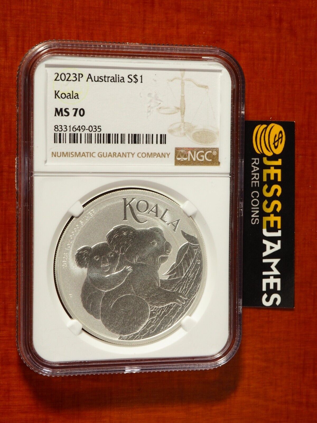 2025 P $1 ATRALIA SILVER KOALA NGC MS70 CLASSIC BROWN LABEL 1 OZ .9999 FINE
