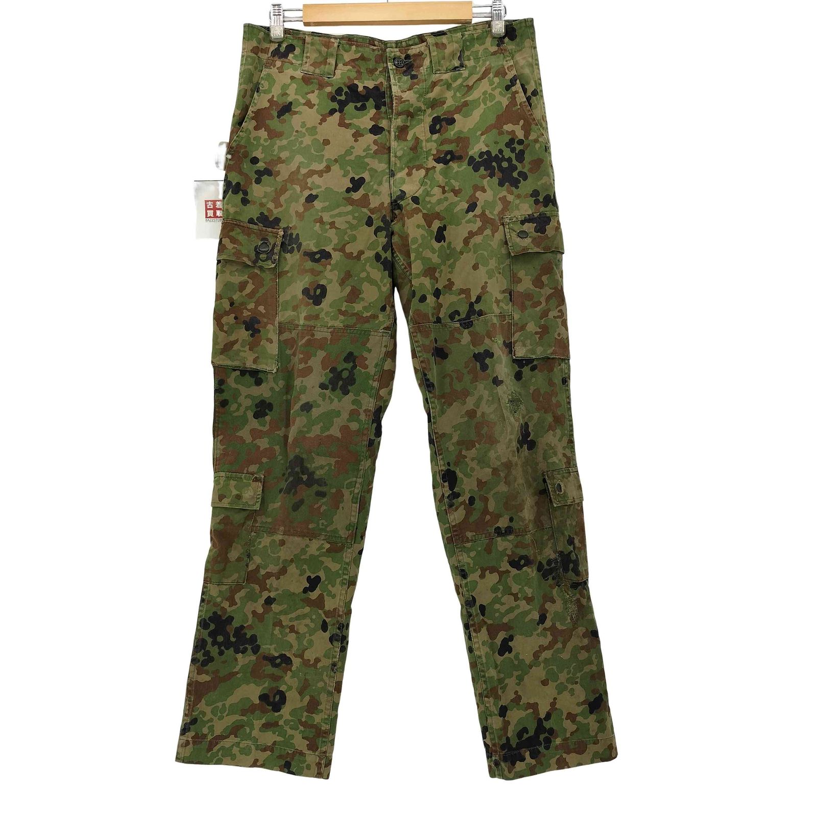 ユーズドフルギ USED古着 90S 94年製 陸上自衛隊 ウッドランドカモ 空挺迷彩服 2形 ボタンフライ カーゴ パンツ メンズ  171-180