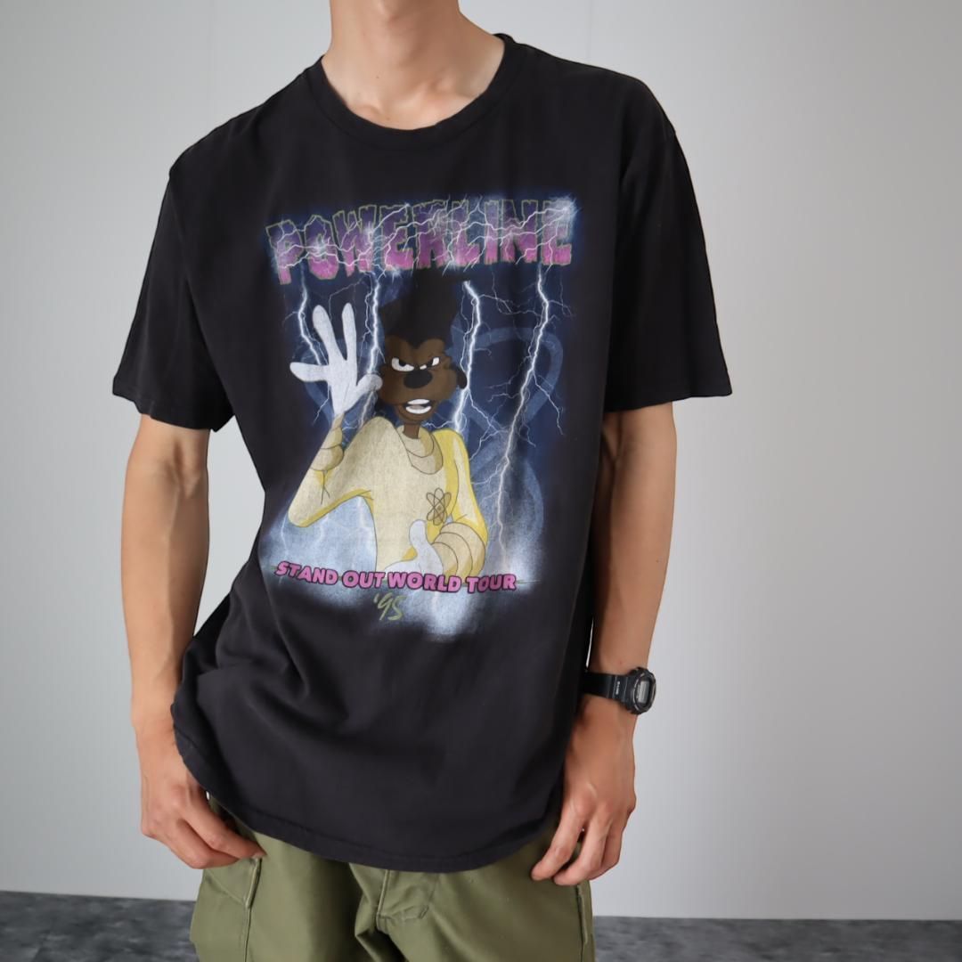 Disney】POWERLINE プリント グーフィー ムービー Tシャツ 黒 - メルカリ