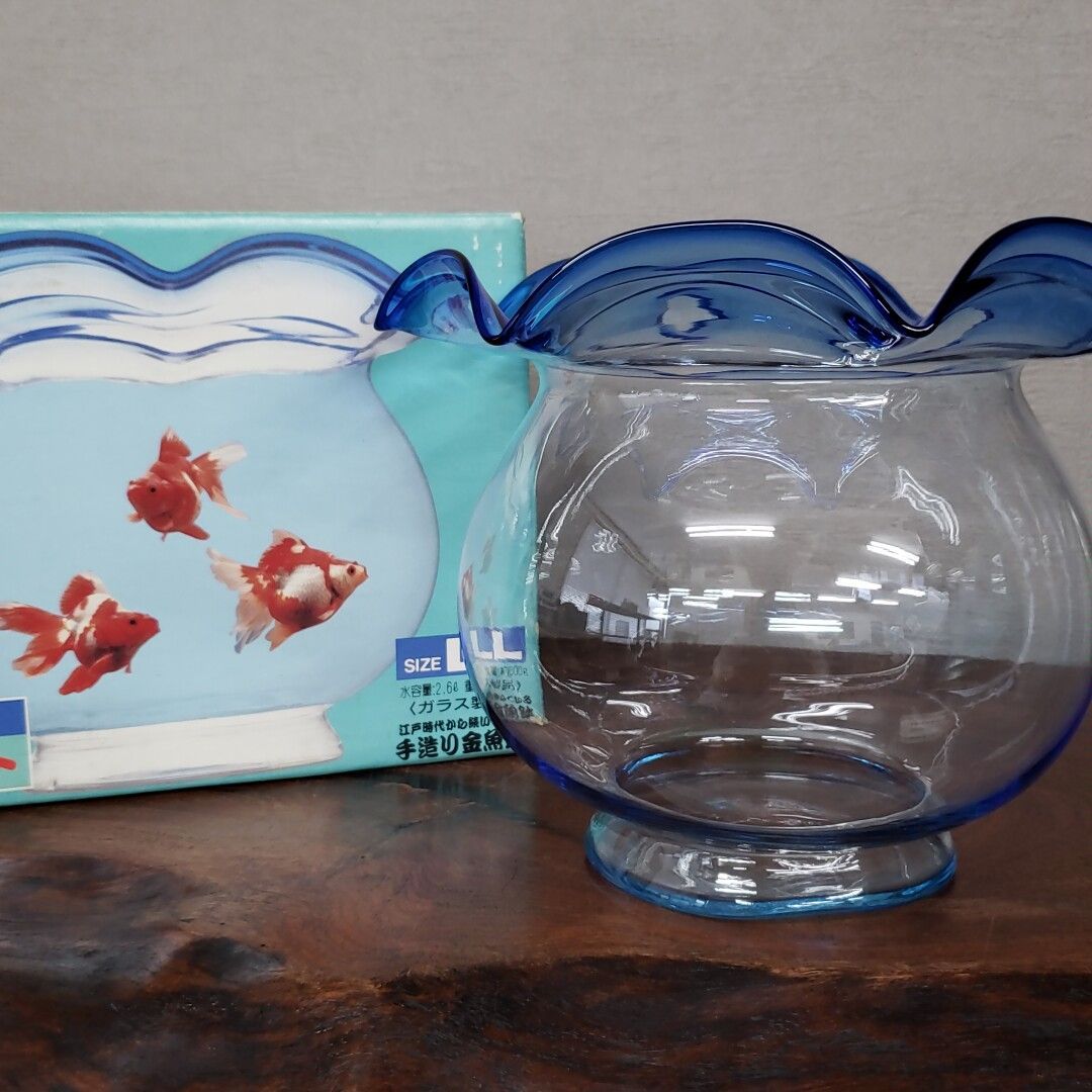 ガラス 水槽 気泡 昭和 レトロ オブジェ 古道具 アンティーク - 雑貨