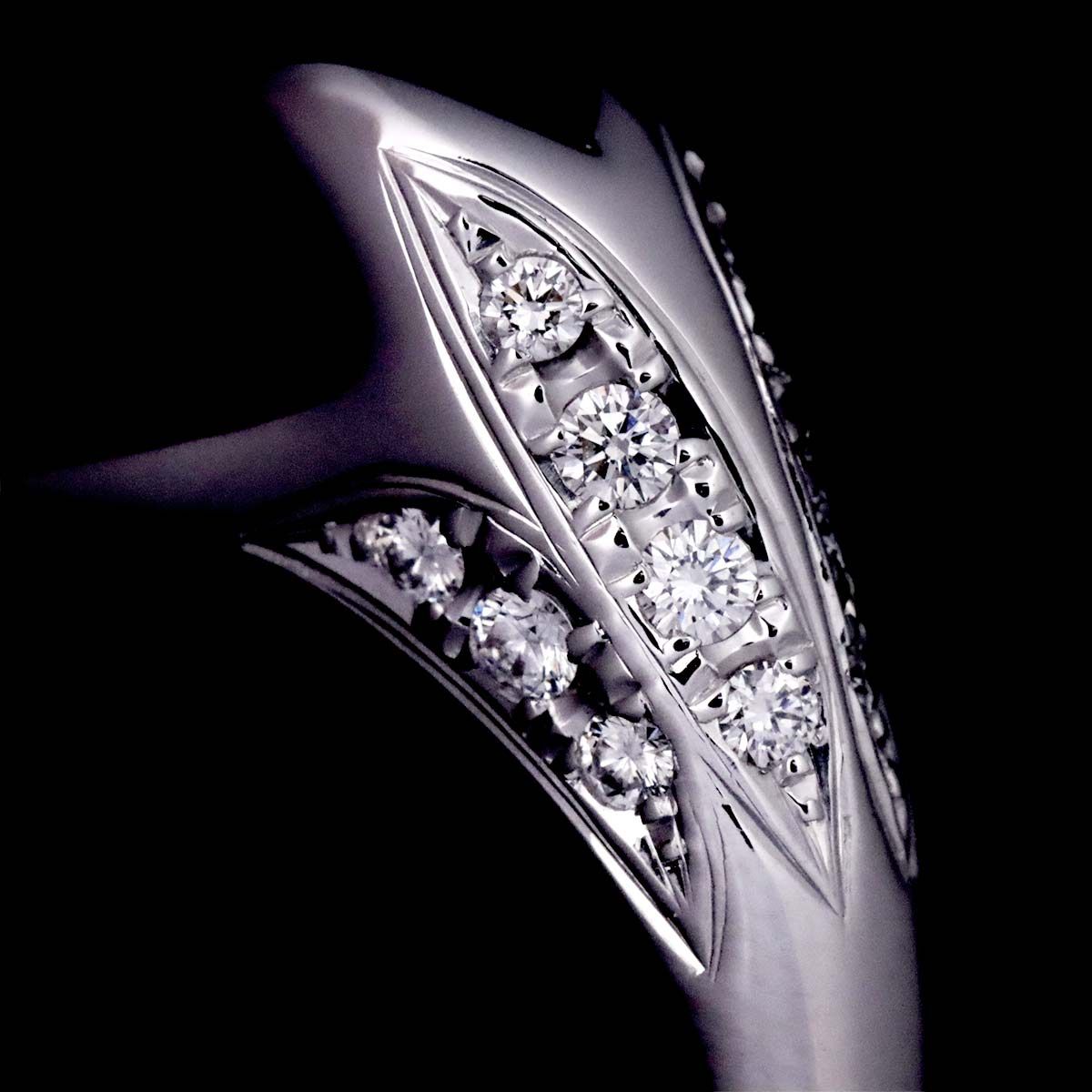 アメジストk18ホワイトリング 12号