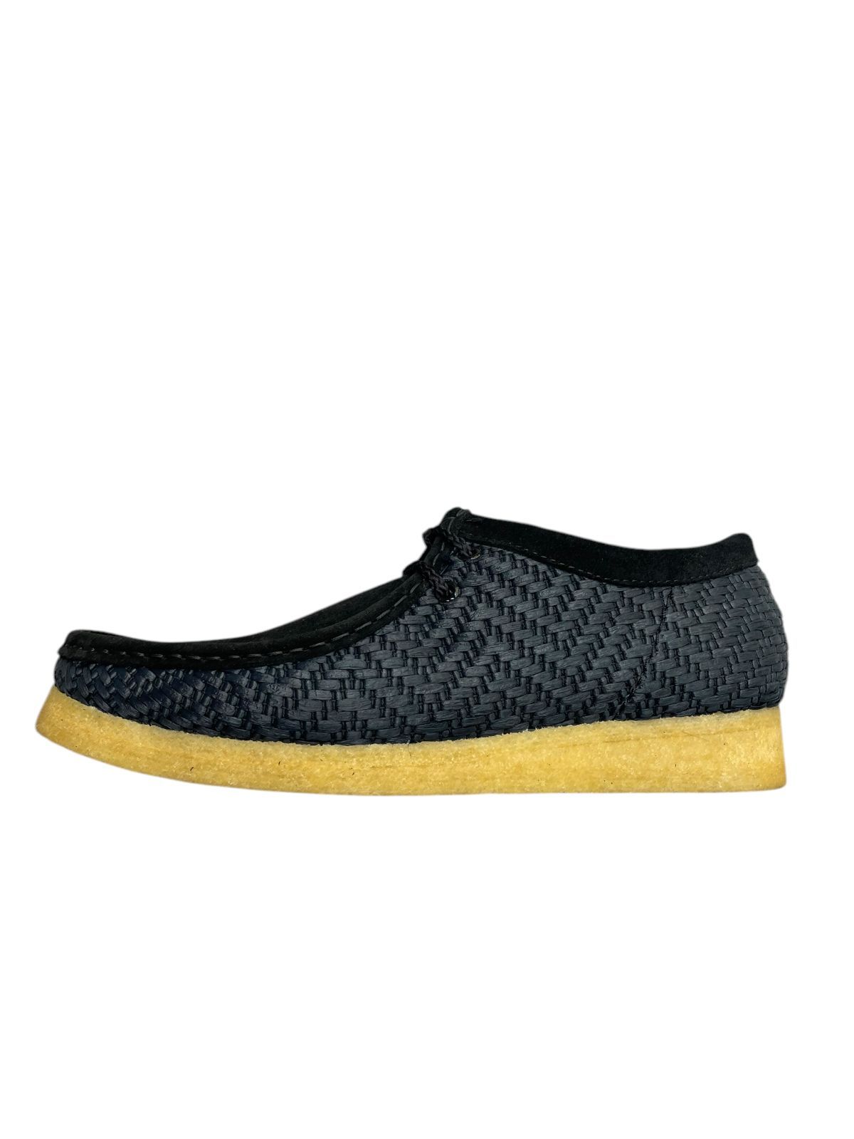 【CLARKS】WALLABEE BLACK RAFFIA TEXTILE  クラークス ワラビー ブラック ラフィア 海外限定 US9.5