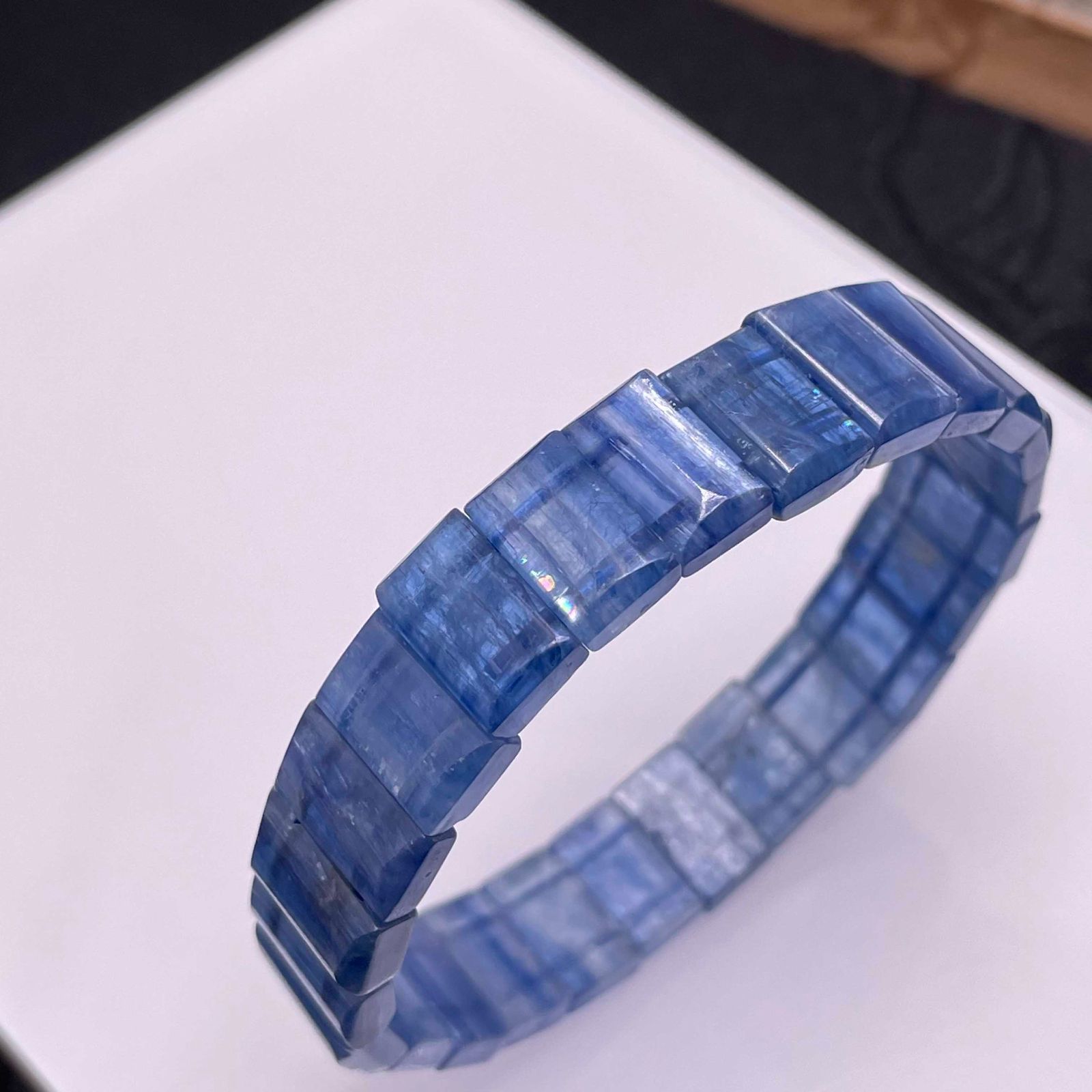 天然無着色!!☆【カイヤナイト】☆バングル 天然石B 11*6.8*3.7mm