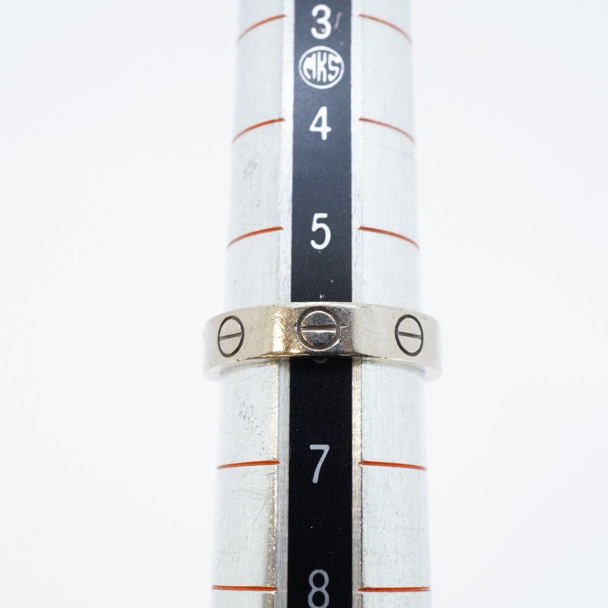 5jdb0989】カルティエ リング ミニラブ K18WG ホワイトゴールド ＃46  