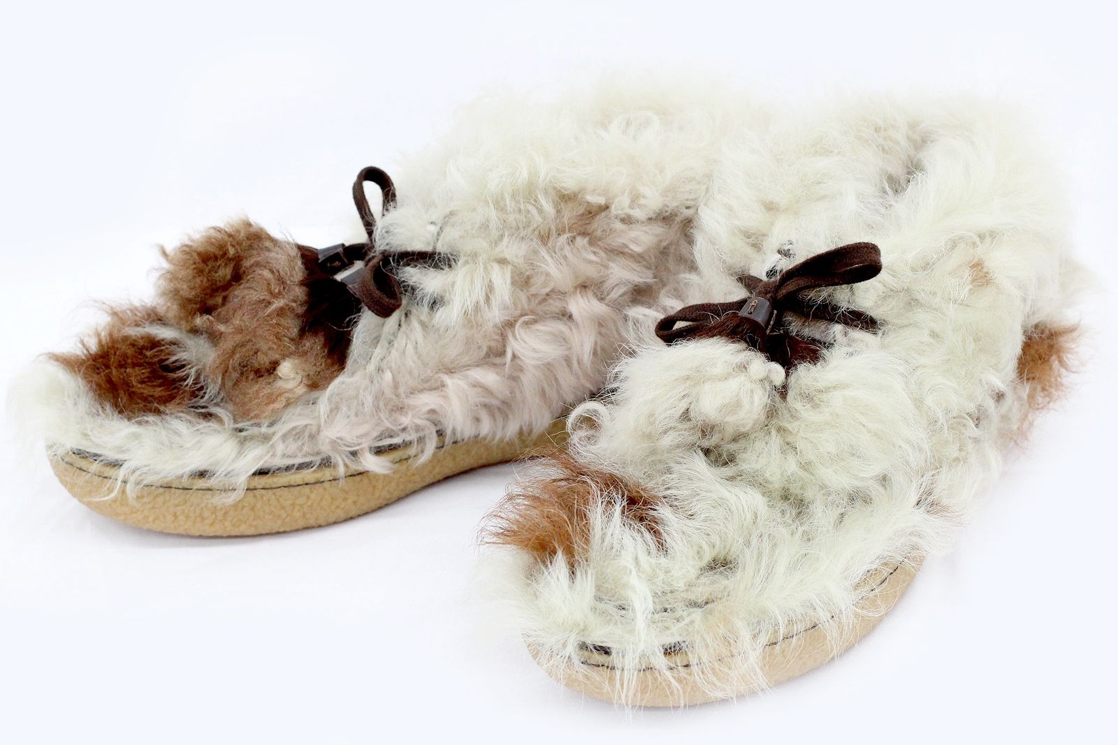 PRADA プラダ 2 TG 124 モカシン ファーシューズ メンズ 8 27 cm相当